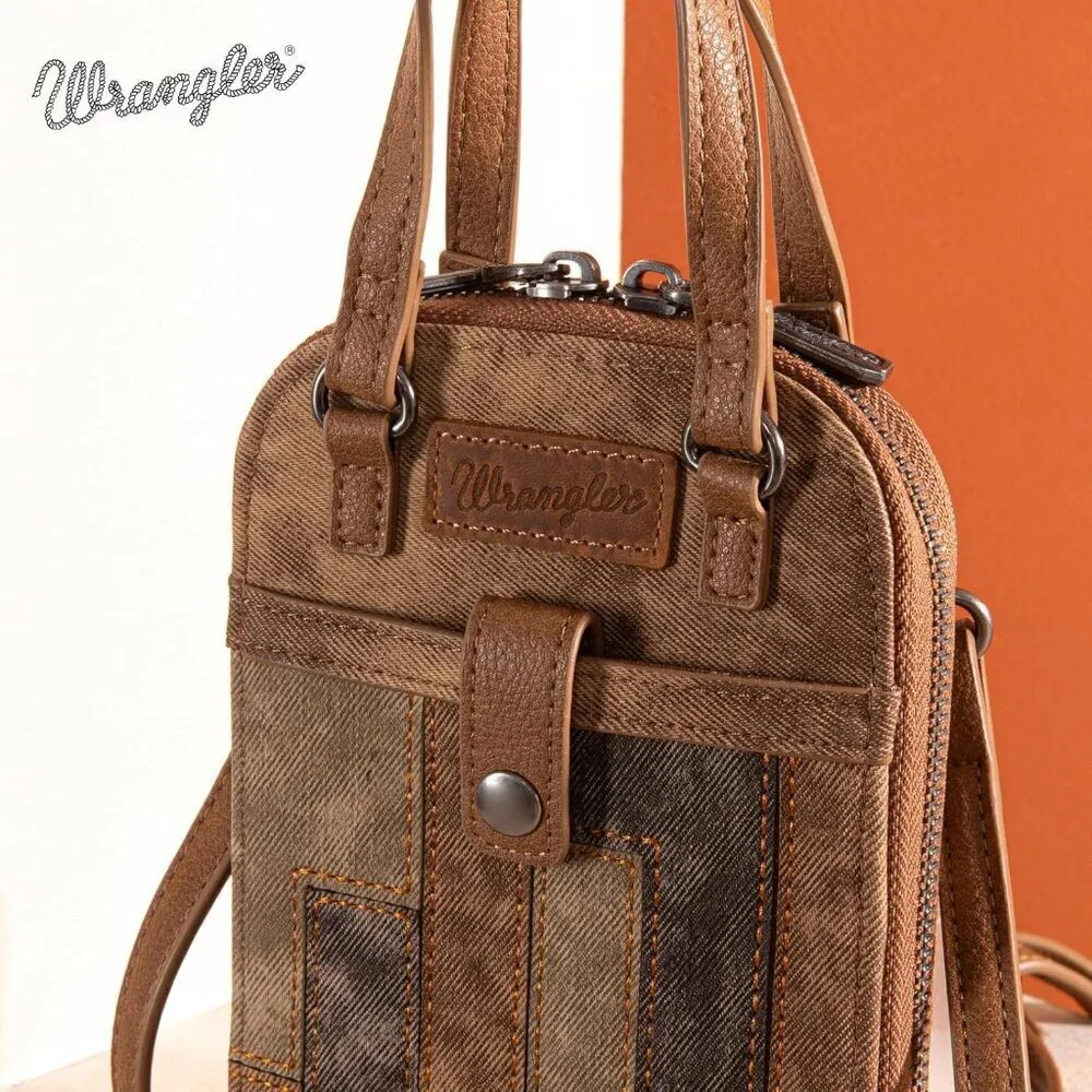 Mini Phone Purse Crossbody Bag Women Vegan Leather RFID Compact Organizer
